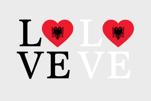Albania Flag, Love Albania, SVG PNG