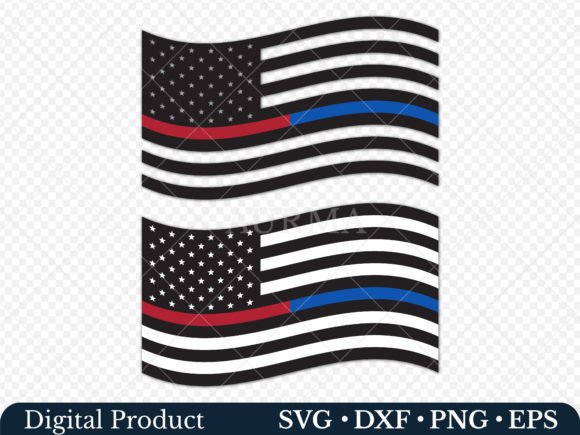 American Flag Svg, Thin Blue Line Svg for Crafts and Graphics