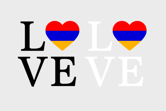 Armenia Flag, Love Armenia Graphics for Crafts