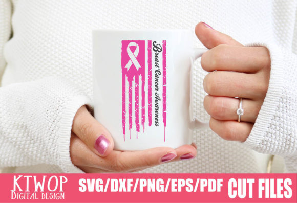 Awareness of Breast Cancer Flag for Branding and Crafts