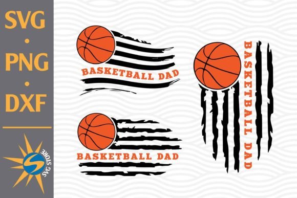 Basketball Dad US Flag Graphics for Crafts