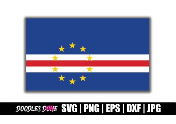 Cape Verde Flag SVG for Graphics and Crafts