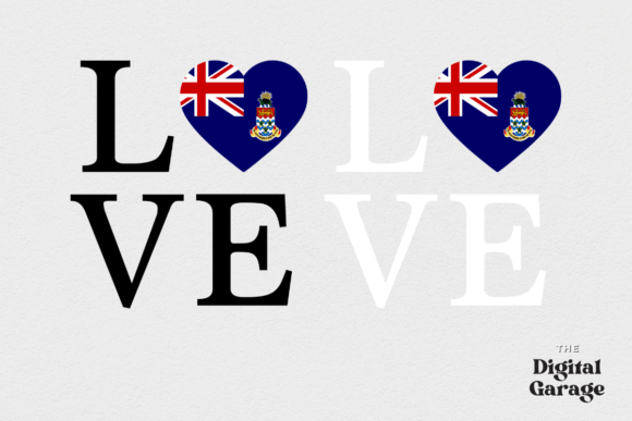 Cayman Islands Flag, Love Cayman Islands Graphics for Local Business Branding