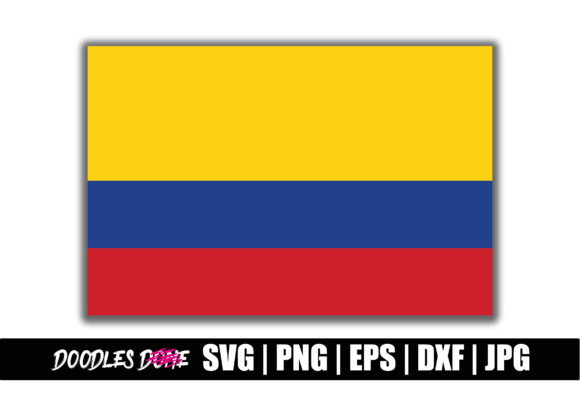 Colombia Flag SVG for Graphics and Crafts