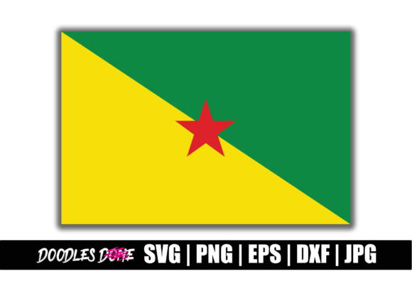 French Guiana Flag SVG for Graphics and Crafts