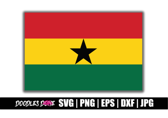 Ghana Flag SVG for Graphics and Crafts