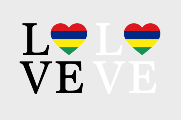 Graphics for Crafts: Mauritius Flag, Love Mauritius SVG PNG