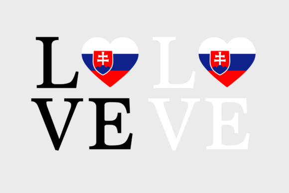 Graphics for Crafts: Slovakia Flag, Love Slovakia, SVG PNG