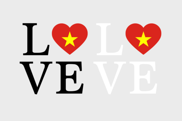 Graphics for Crafts: Vietnam Flag, Love Vietnam SVG PNG