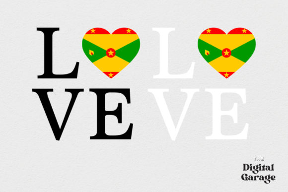 Grenada Flag, Love Grenada, Graphics for Crafts