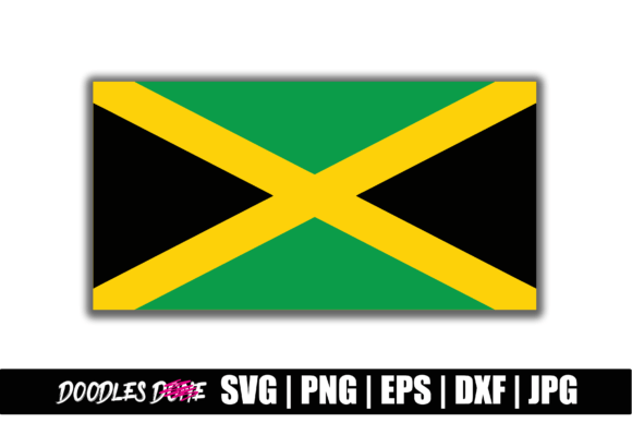 Jamaica Flag SVG Graphics for Crafts