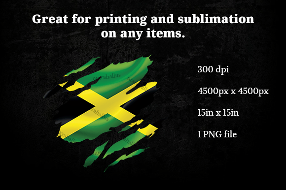 Jamaica Ripped Flag Graphics