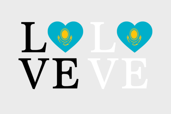 Kazakhstan Flag, Love Kazakhstan, SVG