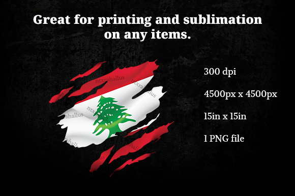 Lebanon Ripped Flag Graphics for Local Business Branding