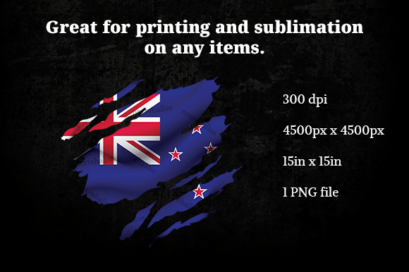 New Zealand Ripped Flag PNG