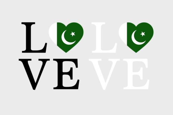 Pakistan Flag, Love Pakistan, Graphics for Local Branding