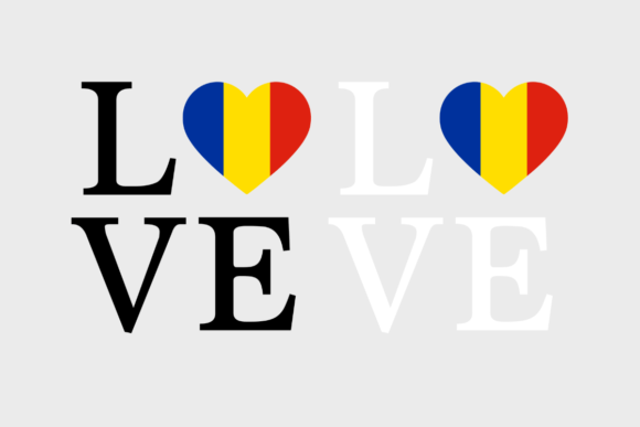 Romania Flag Graphic for Crafts and Digital Products