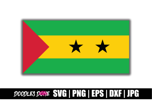 Sao Tome and Principe Flag SVG Graphics for Crafts