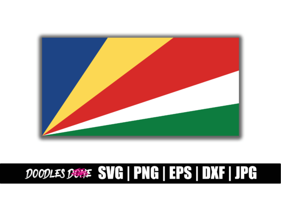 Seychelles Flag SVG for Graphics and Crafts