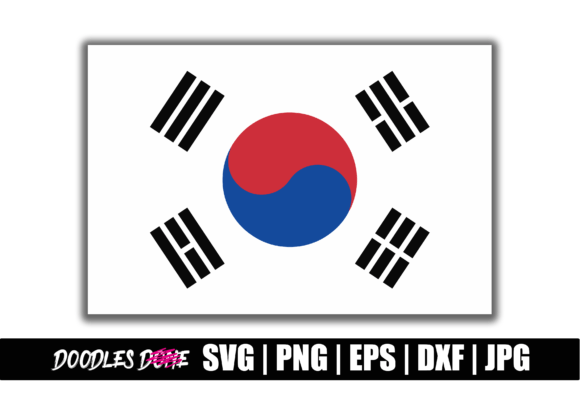 South Korea Flag SVG for Graphics and Crafts
