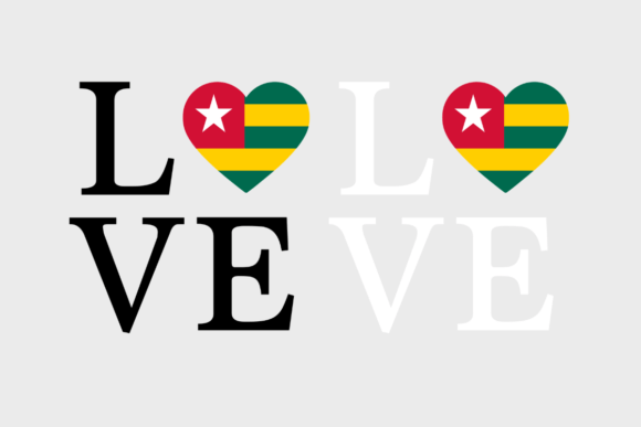 Togo Flag, Love Togo SVG PNG