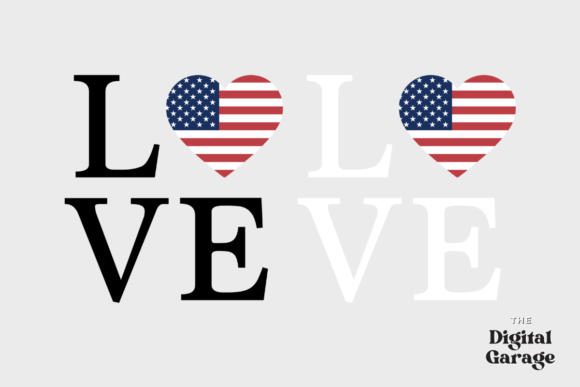 USA Flag, Love USA SVG PNG for Crafts and Graphics