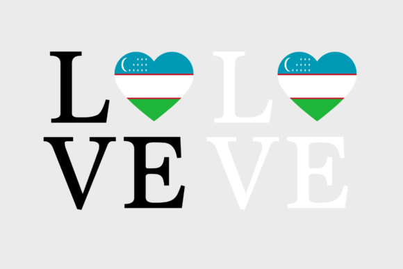 Uzbekistan Flag Graphic for Crafts and Branding
