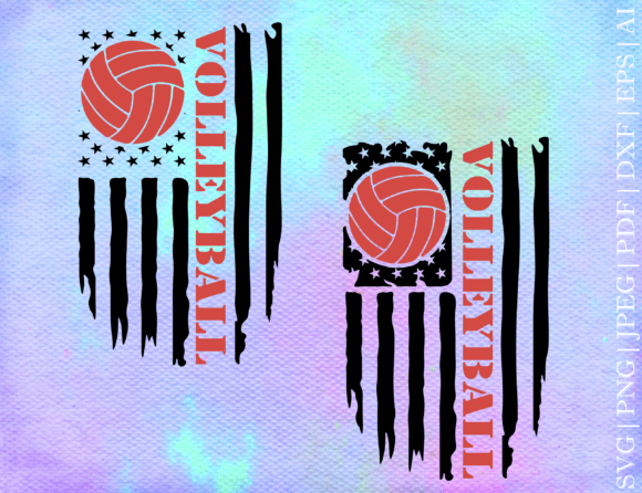 Volleyball Flag SVG Graphics for Crafts