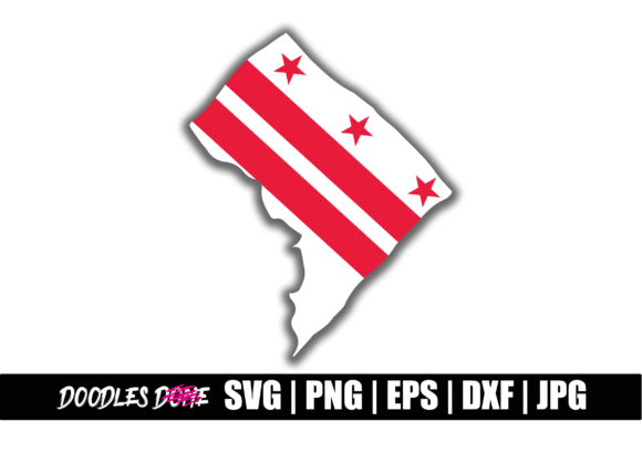 Washington DC Flag Graphics for Creative Publishers